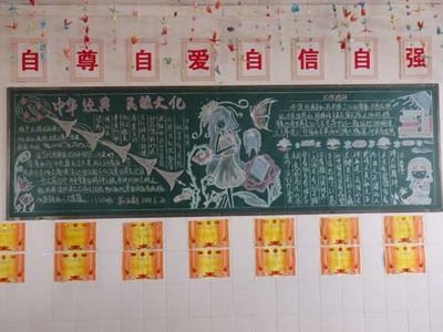 诵中华经典诗文黑板报 黑板报图片大全-蒲城教育文学网