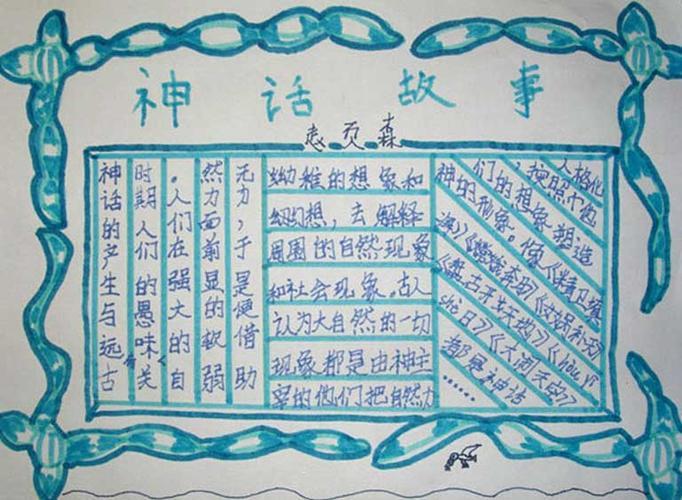 《中国古代神话故事》制作手抄报
