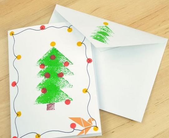 折纸大全简单的手工制作圣诞树圣诞贺卡教程