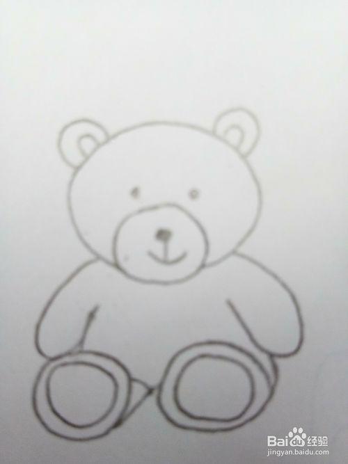 玩偶泰迪熊简笔画