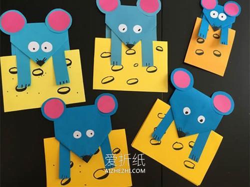 jpg  最后把黄色卡片粘贴到小老鼠的手臂上可爱的教师节贺卡制作完成