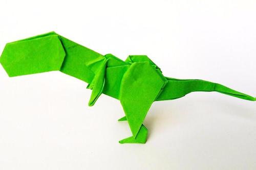 视频折纸王子教你折纸雷克斯暴龙儿童喜欢的手工折纸恐龙简单漂亮