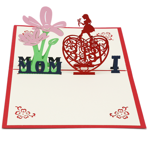母亲节贺卡定制logo创意3d立体卡片父母感恩贺卡