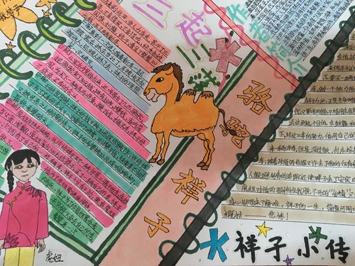 名著阅读孩子们闪光的手抄报《骆驼祥子》作业展示