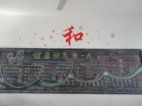 杨家山小学开展文明出发健康成长主题黑板报评比活动转