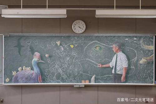这些学生的黑板报 粉笔画惊艳众人