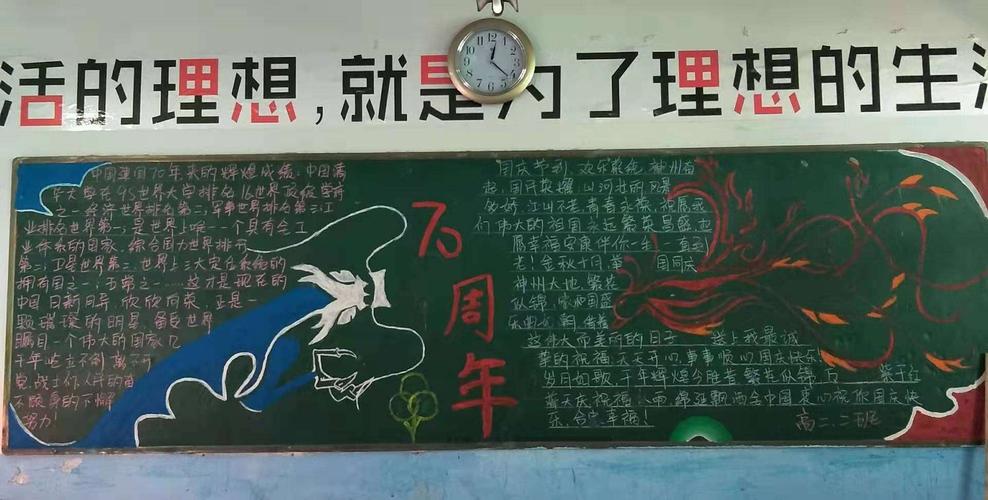 牢记使命庆祝建国70周年黑板报展示 写美篇  为了深刻反映新中国成立