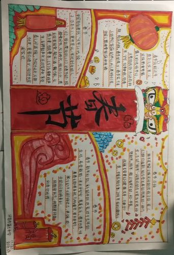 许昌市第七中学八六班《春节传统文化的活动》手抄报