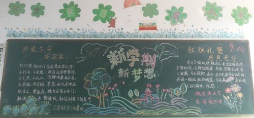 息县第八小学新学期新气象黑板报展示