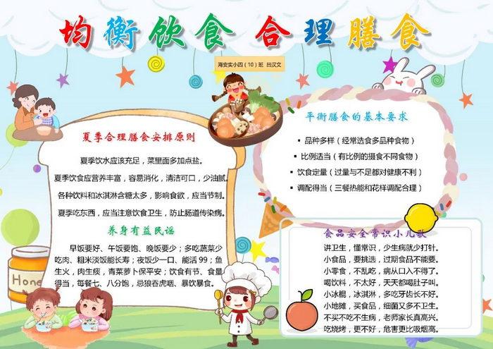 520中国学生营养健康日手抄报