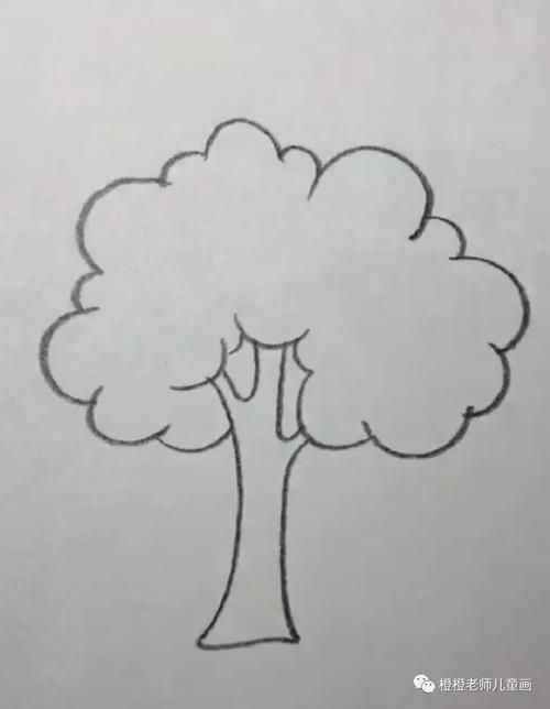 树的一半简笔画
