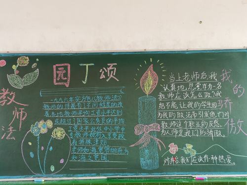 教室黑板报上的主题也庆祝教师节一2学生开展的班级主题活动