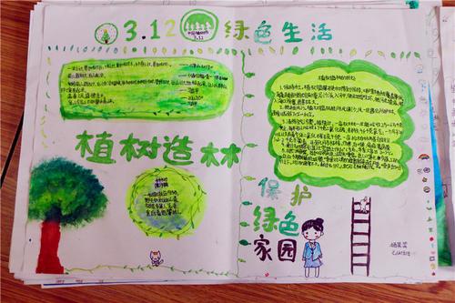 濉溪县城关中心学校开展植树节主题手抄报评选活动