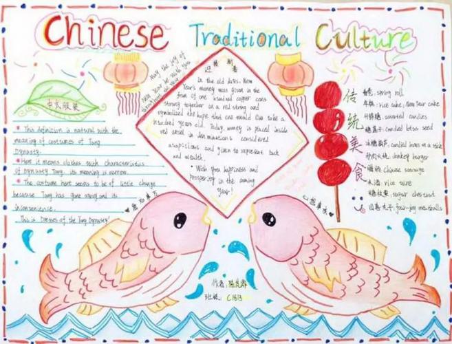 这些作业很走心创意手抄报秀出多彩中国文化
