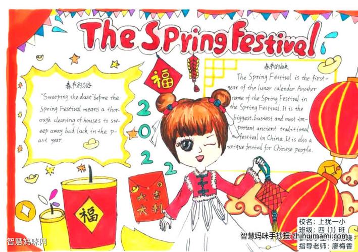 5张漂亮的春节英语手抄报排版