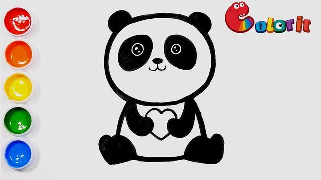 一颗红心向祖国3分钟学会国宝熊猫简笔画
