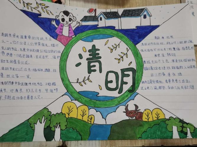 北关小学五年级七班致敬2020清明祭英烈手抄报优秀作品展