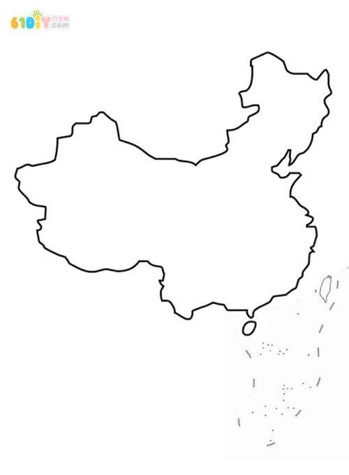 国家地图简笔画