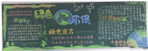 爱护地球共建家园黑板报一小学生保护地球世界地球日黑板报
