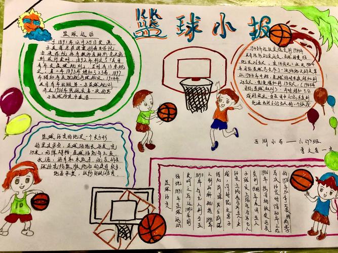 弘扬篮球文化创建和谐校园新余市西湖小学开展篮球手抄报
