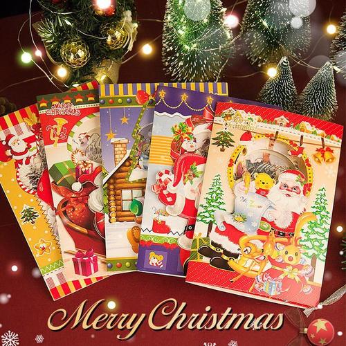 音乐圣诞节贺卡新年双旦节3d立体小卡片diy手工自制定制2021贺卡