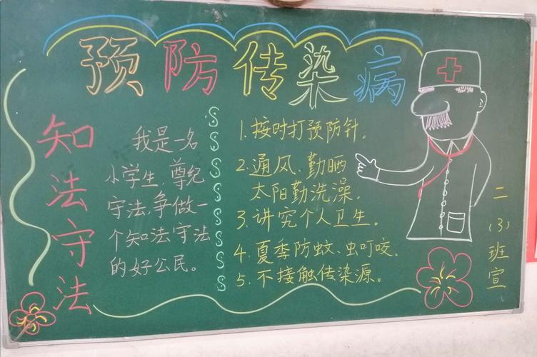 南昌现代外国语象湖学校开展预防冬季传染病黑板报评比活动