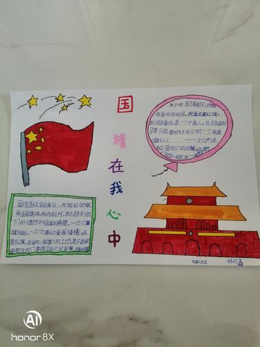 国庆手抄报代表我的中国心