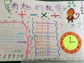 小学数学小报二年级手抄报北京爱智康关于数学的手抄报 二年级下册
