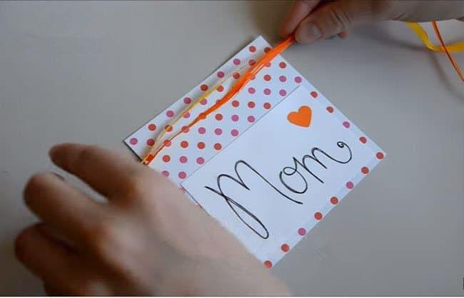 母亲节简单丝带卡片制作方法母亲节漂亮简单的贺卡手工制作母亲