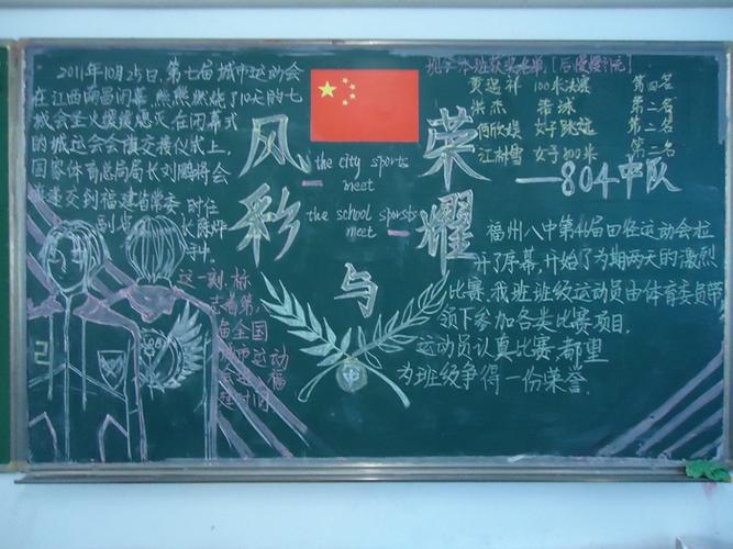 二期相拥青运与风采与荣耀主题黑板报评比 - 福建省福州第八中学