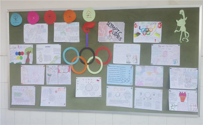 新学期伊始新八年级就举行了主题为以奥运精神备战新学年手抄报