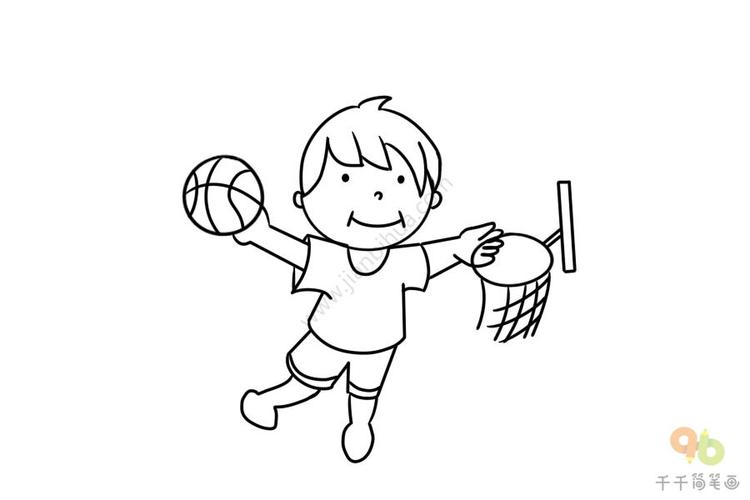 篮球明星简笔画图片
