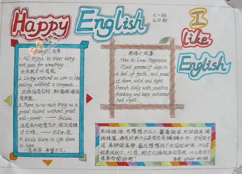 happy english快乐英语手抄报图片大全资料2016秋三年级英语上册unit5