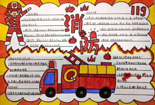 小学部消防安全手抄报大赛 写美篇       为了切实提高学生的消防安全