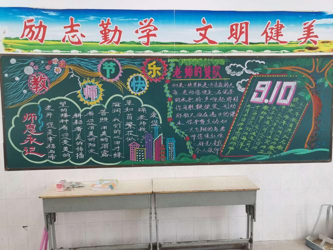 草桥小学以庆祝教师节为契机开展了师恩难忘主题黑板报评比活动