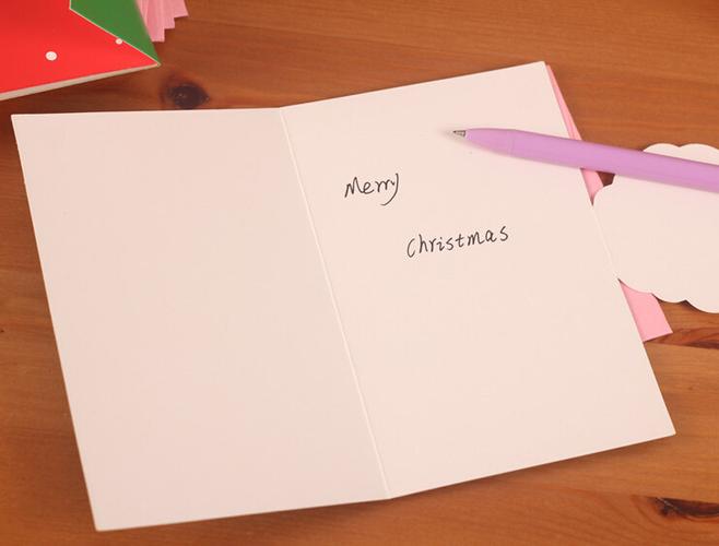厂家定制圣诞节贺卡 卡片定做留言卡 祝福卡心意卡印刷logo