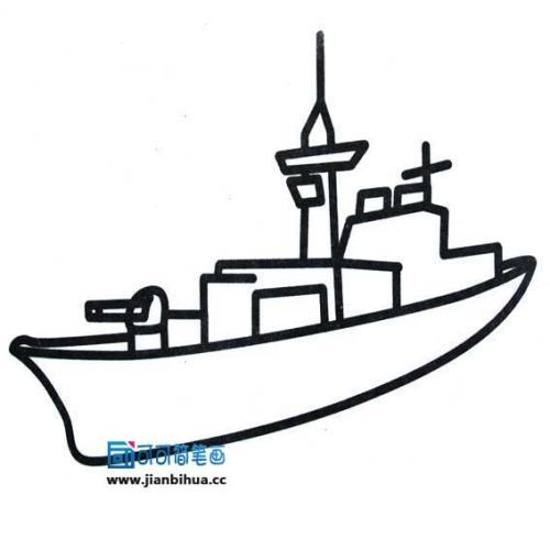 海军轮船简笔画图片图片
