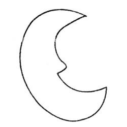 圆形的月亮简笔画图片