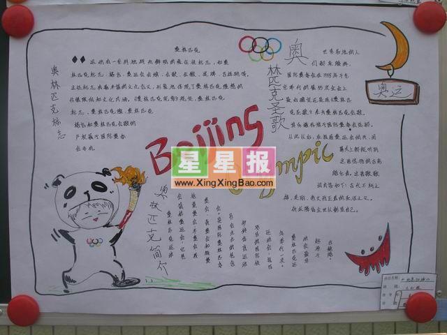 类 别 奥运会手抄报 学 校 福清市上苍初级中学 版面设计 赵克敏