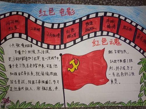 红色故事优秀党员党史知识为主题的手抄报美术刘志丹红军小学四年级4