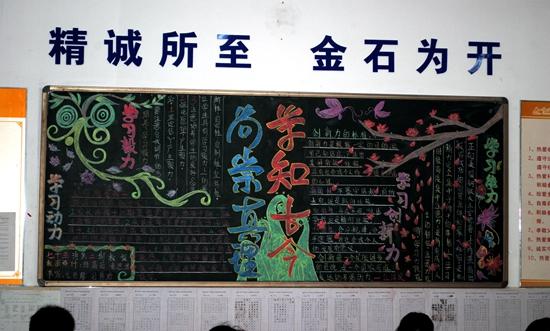 黄冈中学广州学校举办尚学主题黑板报评选