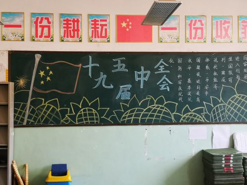 蒲县第一中学校十九届五中全会精神学习黑板报展示
