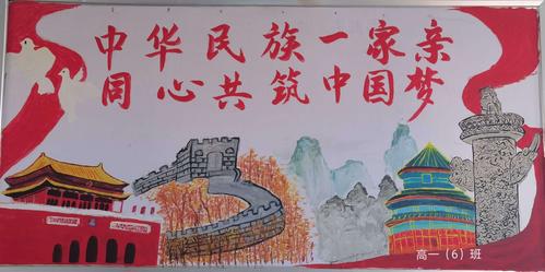 中华民族一家亲同心共筑中国梦主题教育系列活动高一年级黑板报
