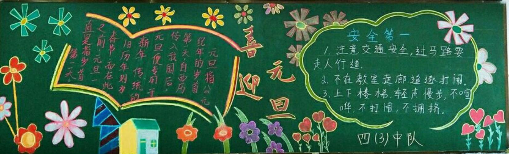大宁县城关小学组织开展《欢庆元旦安全出行》为主题黑板报评比活动