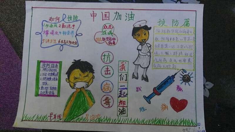 伊宁市第二十六中学四年级六班手抄报展 写美篇武汉加油中国加油.