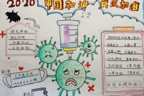 小学生关于疫情的手抄报简单小学生疫情手抄报图片大全简单