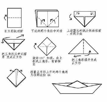 折纸蓬船的折法