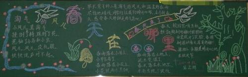 北京小学四年级关于春天黑板报 一年之计在于春.