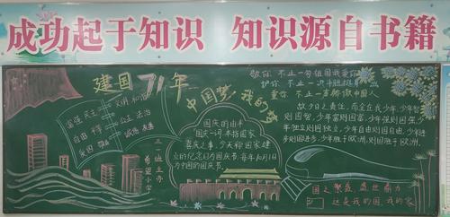 小学开展迎国庆黑板报手抄报活动 写美篇  礼赞新中国奋进新时代