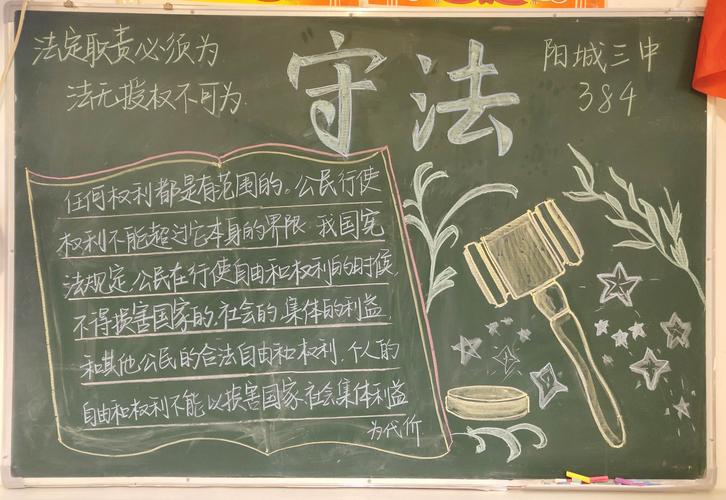 阳城三中举办法制教育主题黑板报评比活动